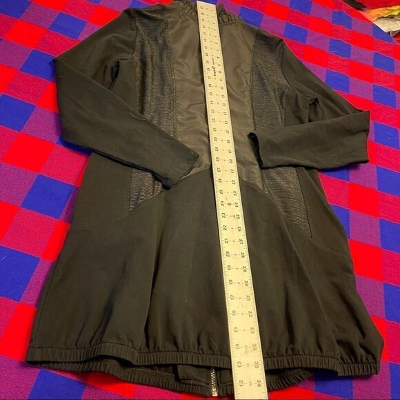 YEST Black Ruffle Jacket Parka Size M/L/XL See Measurements - Picture 14 of 14